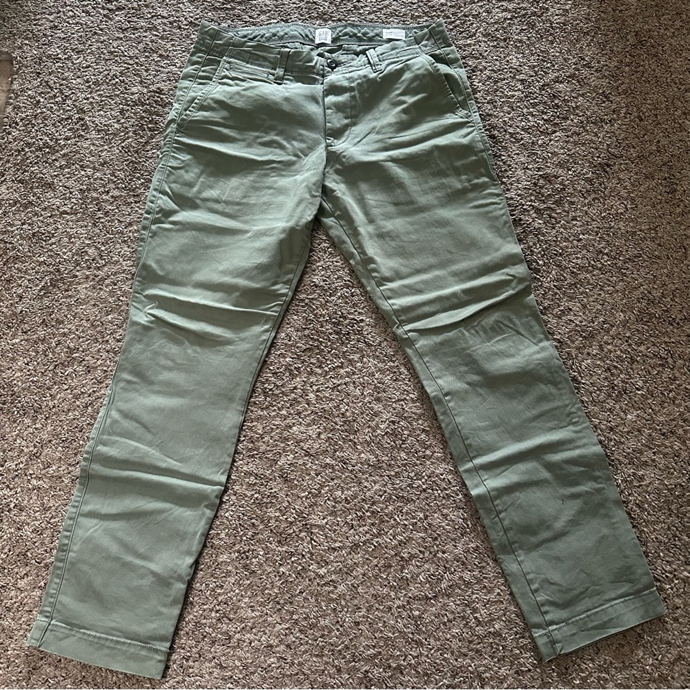 GAP Green Chinos Versatile Cotton Blend